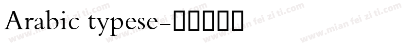 Arabic typese字体转换